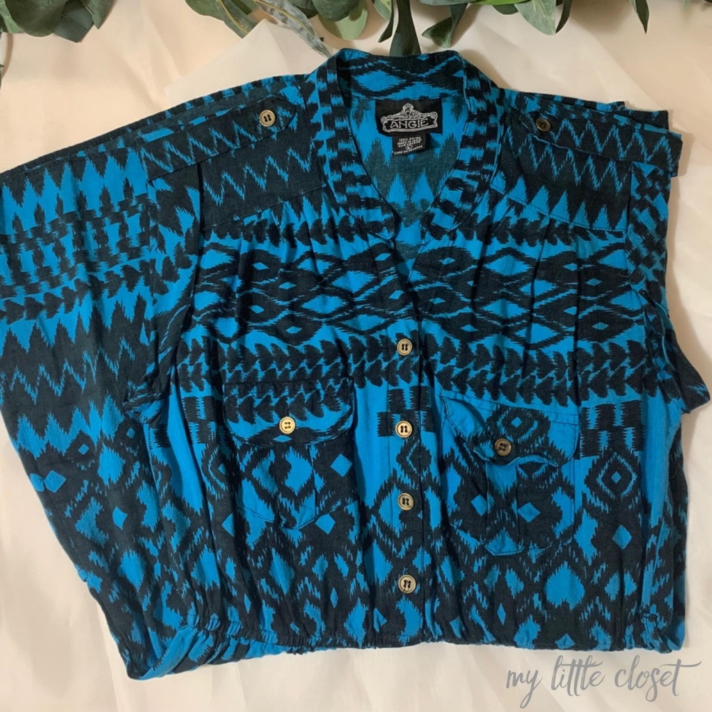 Blue & Black Dress